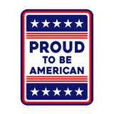 Portrait Round Plus Proud to Be American Door or Wall Sign | Easy Installation | Patriotic Stars and Stripes USA Pride Sign