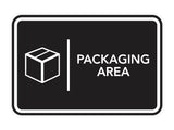 Signs ByLITA Classic Framed Packaging Area Door or Wall Sign Easy Installation | Health And Safety | Building And Hospitality Signs