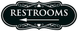 Signs ByLITA Designer Restrooms Left Arrow Sign - Easy Installation | Durable Wall or Door Sign