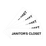 Basic Janitor's Closet Door/Wall Sign (Multipack)