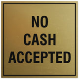 Signs ByLITA Square No Cash Accepted Sign - Easy Installation | Durable Material
