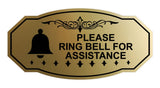 Victorian Please Ring Bell for Assistance (Bell) Wall or Door Sign