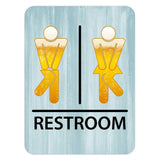 Portrait Round Plus - Fun Bar Restroom Wall or Door Sign | Fun Restroom Sign