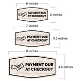 Fancy Plus Payment Due At Checkout Wall or Door Sign | Reception Clinic Signs