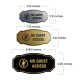 Signs ByLITA Victorian No Guest Access Stick Man Graphic Business Wall or Door Sign