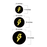 Circle Plus Lightning Neon Graphic Style Wall or Door Sign | Live Streamer Gaming Themed Decoration