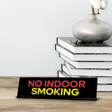 Signs ByLITA Indoor No Smoking Black Frame, Desk Sign (2x8")
