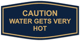 Signs ByLITA Fancy Caution Water Gets Very Hot Sign | Durable Plastic | Vibrant Colors | Powerful Foam Tape