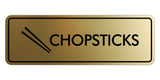 Signs ByLITA Standard Chopsticks Door or Wall Sign Easy Installation | Durable Construction | Kitchen Essentials | Hygiene | AirBnB Signs
