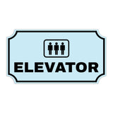 Notched Standard Elevator Wall or Door Sign | Facilities and Rooms Sign
