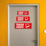 Standard Plus Trash Chute Wall or Door Sign | Public Signage