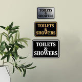 Classic Framed Toilets & Showers Wall or Door Sign