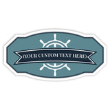 Victorian Custom plus Boat (Blue/Grey) Door or Wall Sign | Easy Installation | Family & Business Signage