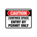 Classic Framed Plus Caution: Confined Space – Entry by Permit Only Door or Wall Sign | Miscellaneous Warning Signs - Industrial & Construction