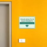 Classic Framed Plus Your Health is Our Priority – Let Us Know How We Can Help Door or Wall Sign | Medical Facility Greeting & Reception