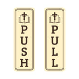 Signs ByLITA Vertical Push and Pull Door Signs (Bible and Cross) Door Sign