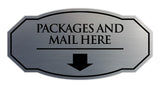 Signs ByLITA Victorian Packages and Mail here | Durable Plastic | Easy Installation | Elegant Design Wall or Door Sign