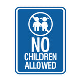 Signs ByLITA Portrait Round No Children Allowed Wall or Door Sign