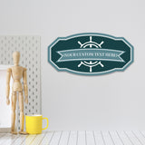 Victorian Custom plus Boat (Nile Blue) Door or Wall Sign | Easy Installation | Family & Business Signage