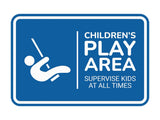 Signs ByLITA Classic Framed Children's Play Area - Supervise Kids at All Times Wall or Door Sign