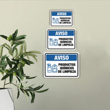 Classic Framed Plus Aviso Productos Químicos de Limpieza Door or Wall Sign | Spanish Business Signage