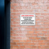 Classic Framed Plus Gym Users Notice: We Do Not Advise Leaving Your Belongings Unattended & Accept No Liability For Any Loss or Damage Wall or Door Sign | Disclaimer Waiver Notice