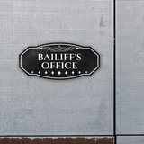 Victorian Plus Bailiff's Office Wall or Door Sign | Legal and Courtroom Decoration