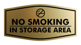 Signs ByLITA Fancy No Smoking in Storage Area Sign Easy Installation Elegant Design Wall or Door Sign