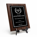 Racquetball Customizable Wooden Award Plaque | Easel Mount Option | Achievement and Recognition Personalizable Plaques | Sports Award
