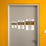 Portrait Round Plus This Is a No Trash Zone Wall or Door Sign | General Kitchen and Food-related