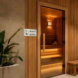 Please Shower Before Entering Sauna' - 5 x 10" Hanging Sign | Spa/Sauna Signage