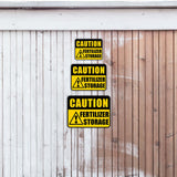 Classic Framed Plus Caution Fertilizer Storage Door or Wall Sign | Farm/Barn Warning Signage