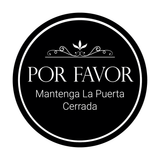 Signs ByLITA Circle Por favor Mantenga La Puerta Cerrada Wall or Door Sign