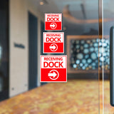 Square Plus Receiving Dock Right Arrow Wall or Door Sign | Health & Safety Warehouse Business Signage