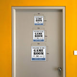 Square Plus Welcome To The Game Room Open Daily Wall or Door Sign | Easy Installation | Gaming Room Signage