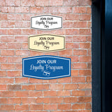 Signs ByLITA Fancy Join Our Loyalty Program Easy Installation | Durable Construction | Barbers | Grooming and Styling | Hair Wall or Door Sign