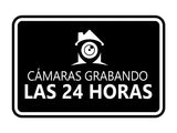 Signs ByLITA Classic Framed Cámaras Grabando las 24 horas Security Wall or Door Sign