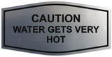Signs ByLITA Fancy Caution Water Gets Very Hot Sign | Durable Plastic | Vibrant Colors | Powerful Foam Tape