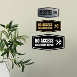 Fancy No Access Area Under Repair Wall or Door Sign