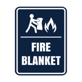 Signs ByLITA Portrait Round Fire Blanket Door or Wall Sign Easy Installation | Health And Safety | Building And Danger Signs