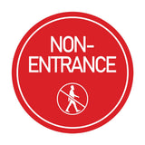 Signs ByLITA Circle Non-Entrance (Person Walking) Wall or Door Sign
