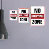 Portrait Round Plus No Bullying Zone Wall or Door Sign | Warning Signage