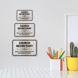 Classic Framed Plus Church Secretary – Here To Help and Support Our Church Family Door or Wall Sign | Church and Place of Worship Signs