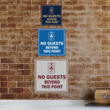 Signs ByLITA Square No Guests Beyond this Point Graphic Wall or Door Sign