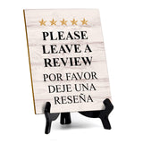 Front Desk Bilingua English and Spanishl Table Signs with Acrylic Stands (6x8“)