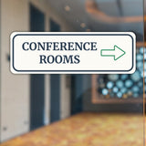 Standard Plus Conference Rooms (Right Arrow) Wall or Door Sign | Office Room Directions