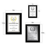 Rowing Customizable Black Frame Wooden Award Plaque | Easel Mount Option | Achievement and Recognition Personalizable Plaques