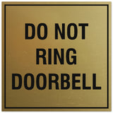 Signs ByLITA Square Do Not Ring Doorbell Sign - Easy Installation | Durable Material