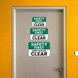 Classic Framed Plus Safety First Keep Aisles Clear Door or Wall Sign | Health & Safety Signage