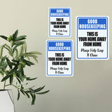 Portrait Round Plus Good Housekeeping This Is Your Home Away From Home Please Help Keep It Clean Door or Wall Sign | Office Housekeeping Signage